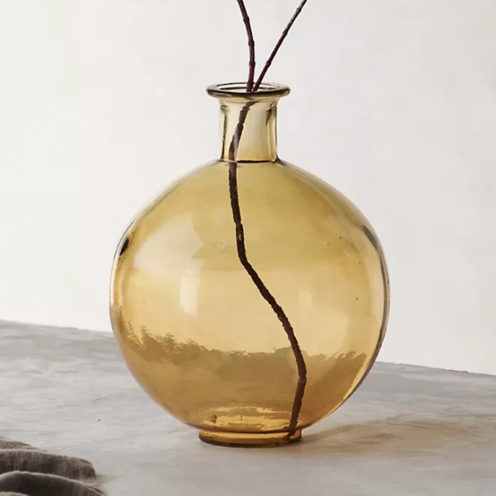 Pink Glass Round Vase * - Picture 5 of 7